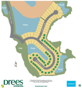 Drees Homes Site Plan at Creekside at Twin Creeks