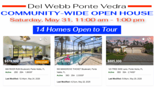 Homes available to tour during the Del Webb Ponte Vedra Community-Wide Open House on May 31, 2025