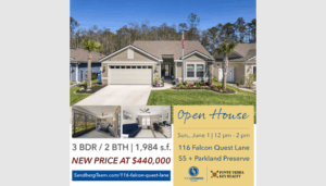 Open house at 116 Falcon Quest in Parkland Preserve, St. Augustine, FL