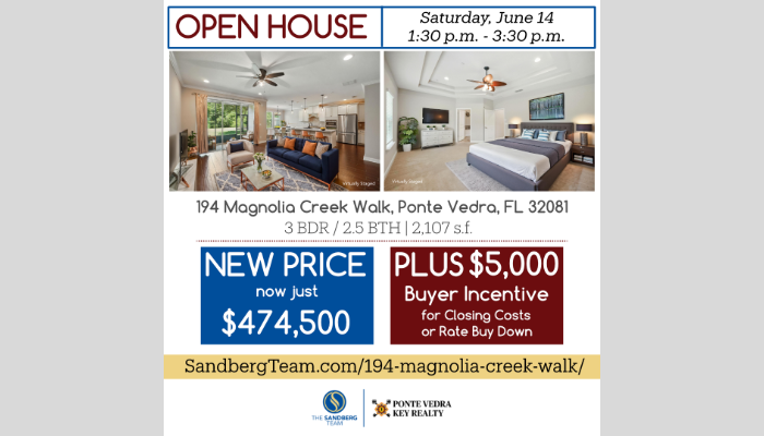Open house at 194 Magnolia Creek Walk in Willowcove at Nocatee
