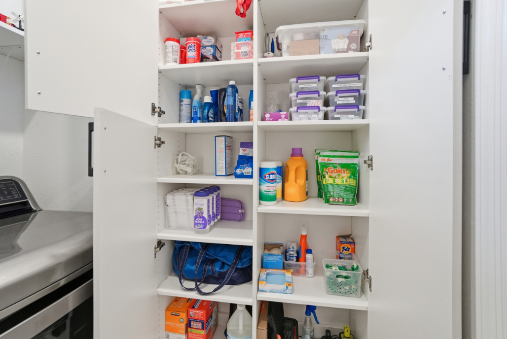 Storage Cabinets in Laundry Room